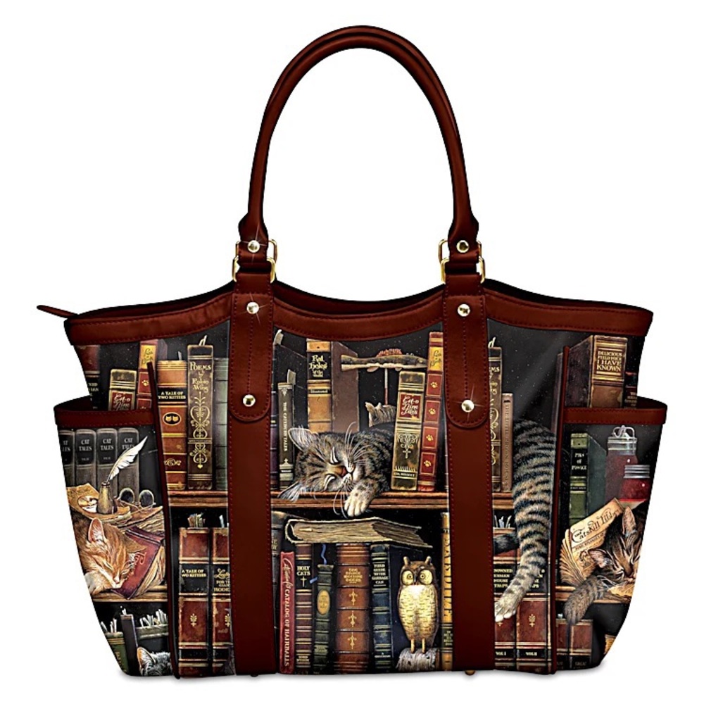 The Bradford Exchange “Classic Cat Tails”  Charles Wysocki purse tote bag NEW - Picture 4 of 4